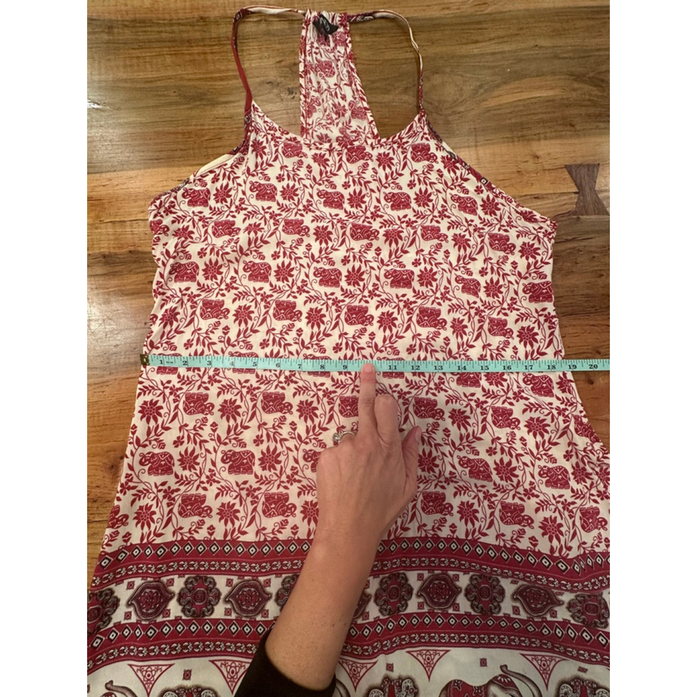 FINEJO Red and White Elephant Print Mini Dress XL - Picture 8 of 9